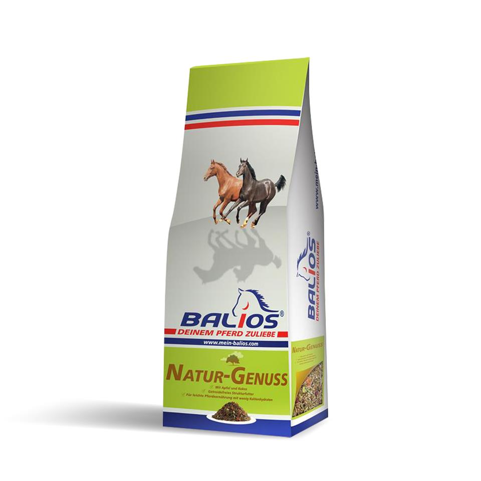 Balios Natur-Genuss Strukturfutter für Pferde, 15 kg